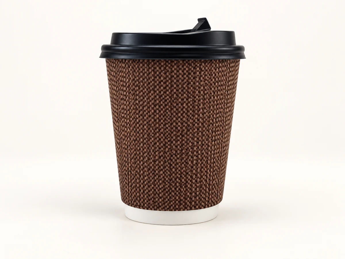 Takeaway coffee cup with sipping lid
